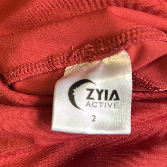 Zyia Merlot Reflective Dot‎  Light N Luxe Leggings  Size 2 - Picture 4 of 7